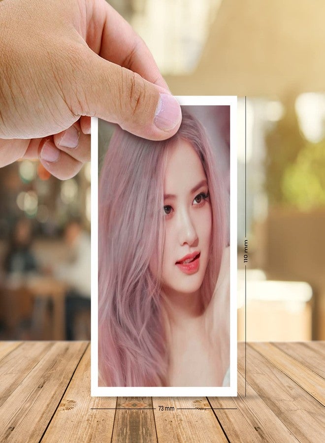 NS Trading Black-Pink Bias Pack White Border Photocards (Set of 8) 350 GSM Card Glossy Laminated - Image 3